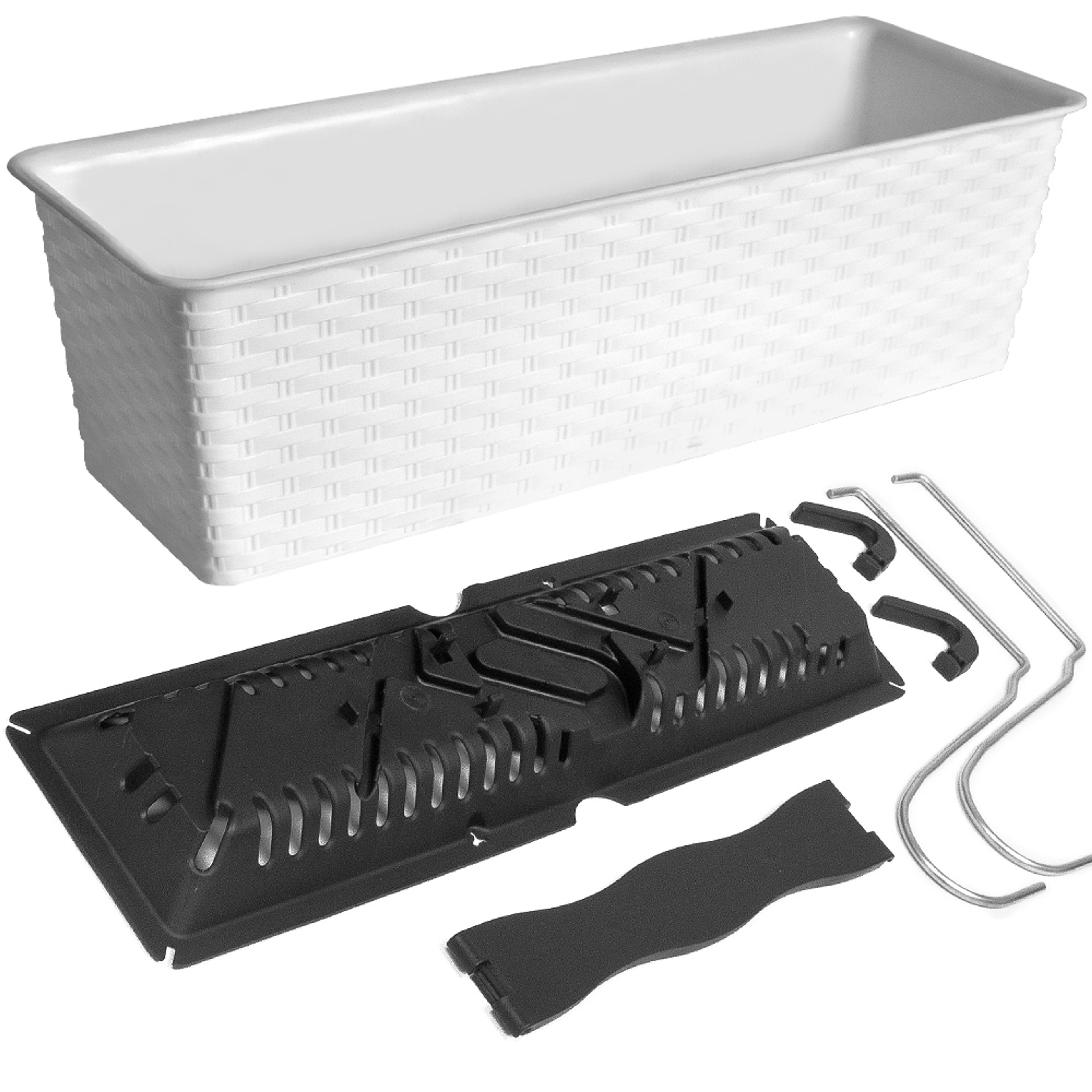 Jardinière 49cm 12L Ratolla blanche 49cm balcon et jardin